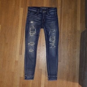 AE jeggings-distressed